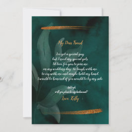 modern smaragdgrün und leavwill meine überwältigen einladung