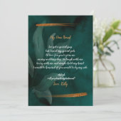 modern smaragdgrün und leavwill meine überwältigen einladung (Stehend Vorderseite)