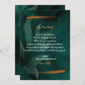 modern smaragdgrün und leavwill meine überwältigen einladung (Vorne/Hinten)