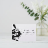 Modern Snak Reptiles Pet Shop Visitenkarte (Stehend Vorderseite)