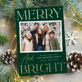 Modern Snapshot - Merry and Bright Foto Folien Feiertagskarte