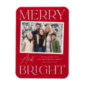 Modern Snapshot - Merry and Bright Foto Magnet (Vertikal)