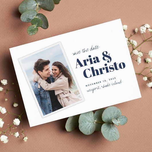 Modern Snapshot | Vertikales Foto Save The Date