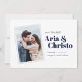 Modern Snapshot | Vertikales Foto Save The Date (Vorderseite)