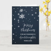 Modern Snow Godtochter Frohe Weihnachten Karte (Gelbe Blume)