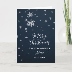 Modern Snow Niece frohe Weihnachten Karte