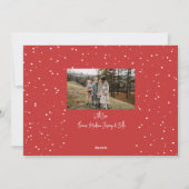 Modern Snow Script 2 Foto Feiertagskarte (Rückseite)