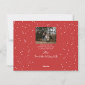 Modern Snow Script 2 Foto Feiertagskarte (Rückseite)