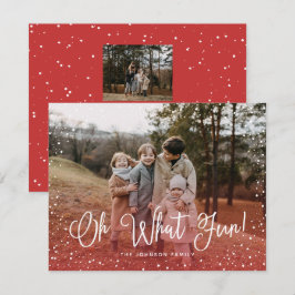 Modern Snow Script 2 Foto Feiertagskarte