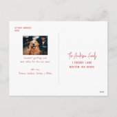 Modern Snow Script 2 Foto Feiertagspostkarte (Rückseite)