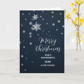 Modern Snow Son & Family Frohe Weihnachten Karte (Gelbe Blume)