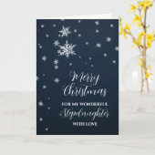 Modern Snow Steptochter Frohe Weihnachten Karte (Gelbe Blume)