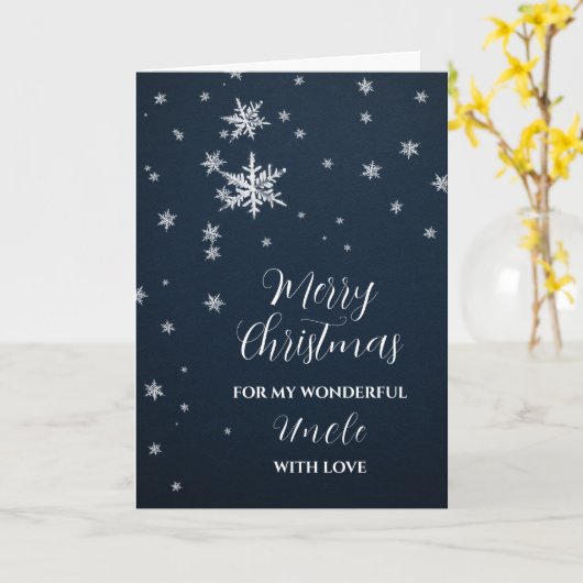 Modern Snow Uncle Frohe Weihnachten Karte (Gelbe Blume)