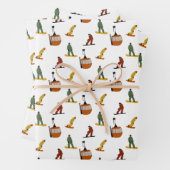 Modern Snowboard Snowboarden Geschenkpapier Set (Beispiel)