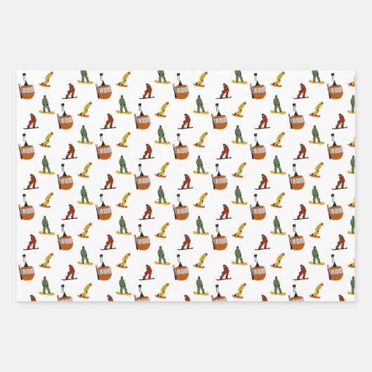 Modern Snowboard Snowboarden Geschenkpapier Set (Vorderseite)