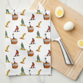 Modern Snowboard Snowboarden Geschirrtuch (Viertel Falte)