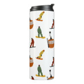 Modern Snowboard Snowboarden Thermosbecher (Nach links gedreht)