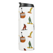 Modern Snowboard Snowboarden Thermosbecher (Nach rechts gedreht)