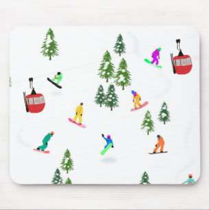 Modern Snowboarder Snowboarden Mousepad