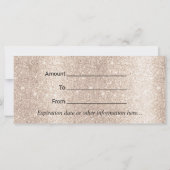 Modern Snowflake Gold Glitter Gift Certificate (Rückseite)