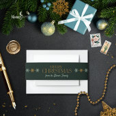 Modern Snowflake Holiday Invitation Belly Band
