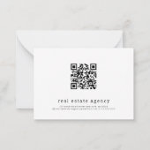 Modern Snowflake Real Anwesen Business Holiday Mitteilungskarte (Rückseite)