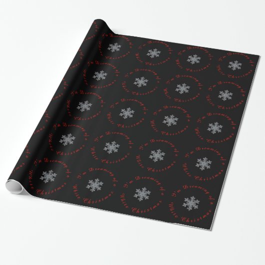 Modern Snowflake träume ich von weißen Weihnachten Geschenkpapier (Ungerollt)