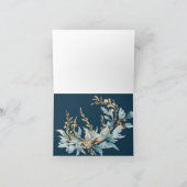 Modern Snowflake Winter Cold Oyutside Baby Shower Dankeskarte (Innenseite)