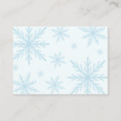 Modern Snowflakes Boy Baby Shower Book Request Begleitkarte (Rückseite)