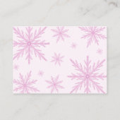 Modern Snowflakes Girl Baby Shower Book Request Begleitkarte (Rückseite)