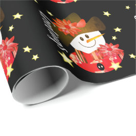 Modern Snowman Designed Geschenkpapier