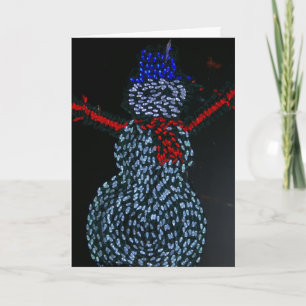 Modern Snowman Feiertagskarte