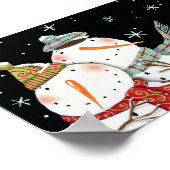 Modern Snowmen lächeln Poster (Ecke)