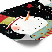 Modern Snowmen Winter Zuhause Poster (Ecke)