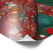 Modern Snowy Christmas Kardinal Red Bird Fotodruck (Ecke)