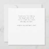 Modern So Glad I Swiped Right Valentine's Flat Feiertagskarte (Rückseite)