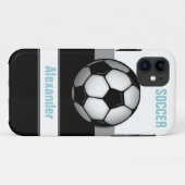 Modern Soccer Ball Blue personalisiert iPhone 5 Fa Case-Mate iPhone Hülle (Rückseite (Horizontal))