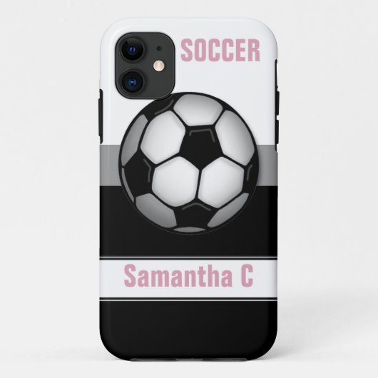 Modern Soccer Ball rosa personalisiertes iPhone 5 Case-Mate iPhone Hülle (Rückseite)