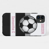 Modern Soccer Ball rosa personalisiertes iPhone 5 Case-Mate iPhone Hülle (Rückseite (Horizontal))