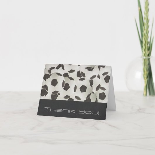 Modern Soccer Balls Vielen Dank Dankeskarte (Vorderseite)