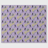 Modern Soccer Football Ball Player Geburtstag Geschenkpapier (Flach)