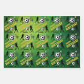 Modern Soccer Football Ball Player Geburtstag Geschenkpapier Set (Vorderseite)