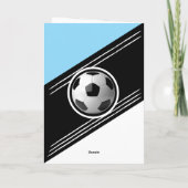 Modern Soccer Football Ball Player Geburtstag Karte (Rückseite)