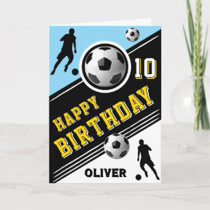 Modern Soccer Football Ball Player Geburtstag Karte