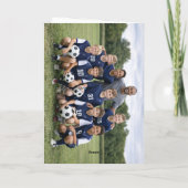 Modern Soccer Team Photo Coach Dankeskarte (Rückseite)
