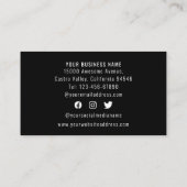 Modern Social Media Beruflich Business-Logo Treuekarte (Rückseite)