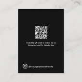 Modern Social Media Card with QR code Visitenkarte (Rückseite)