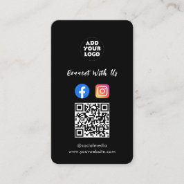 Modern Social Media QR Code | Instagram Facebook Visitenkarte