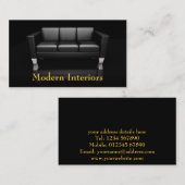 Modern Sofa Business Card Visitenkarte (Vorne/Hinten)