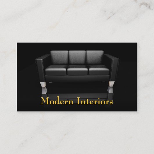 Modern Sofa Business Card Visitenkarte (Vorderseite)
